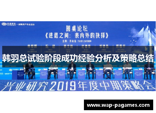 韩羽总试验阶段成功经验分析及策略总结